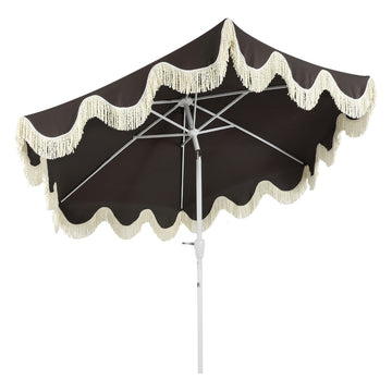 Collins 9 ft. Classic Cottage Tassel Market Patio Umbrella